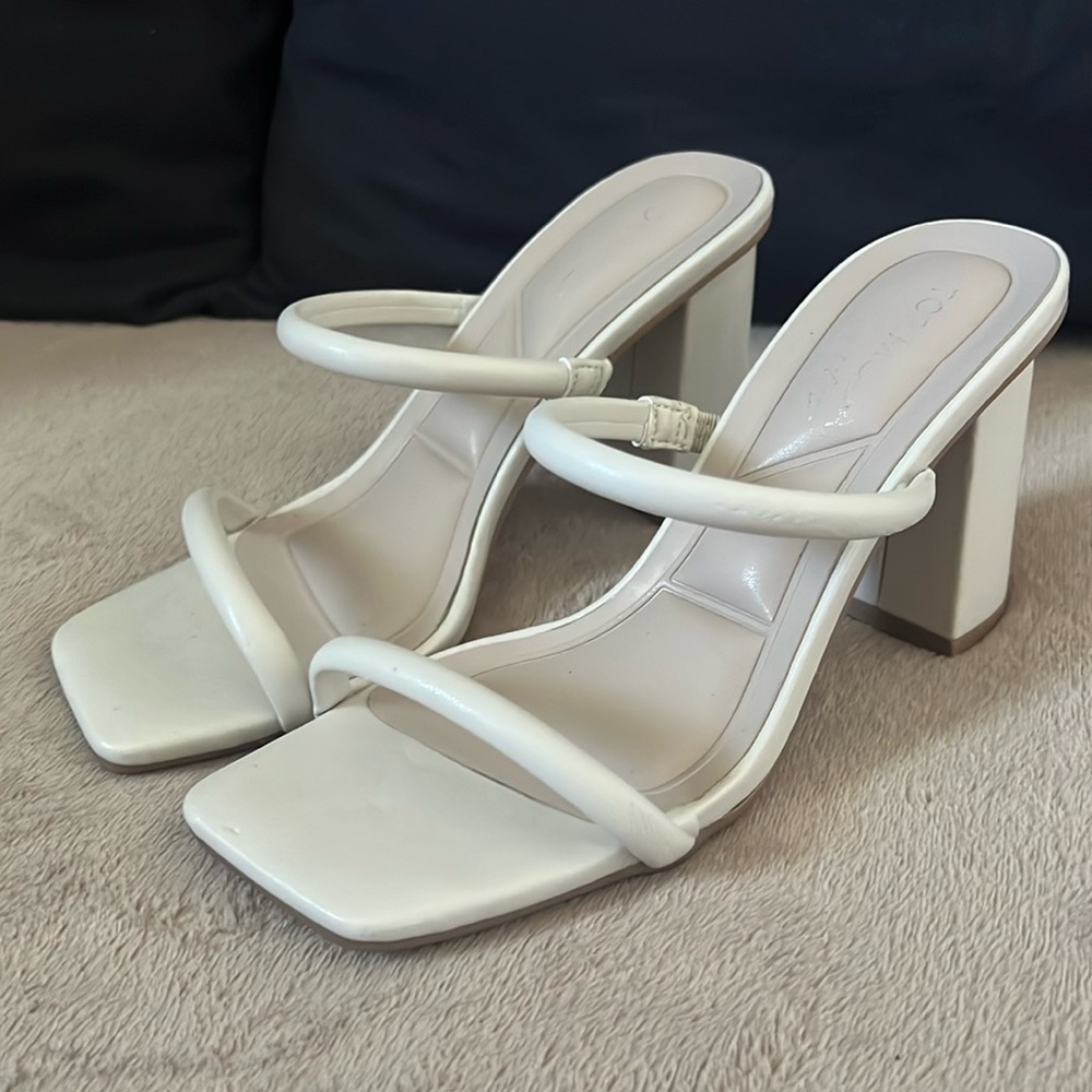 Cream chunky Heels